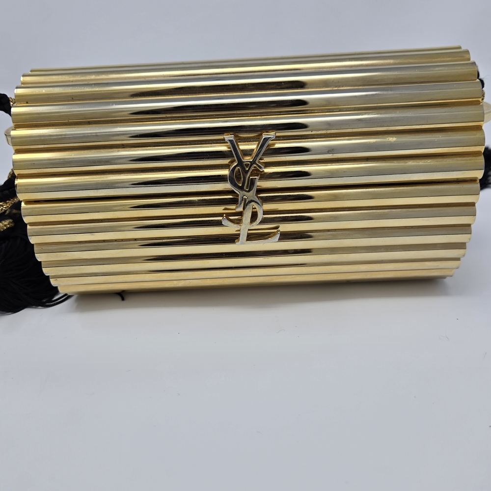 Saint Laurent RARE YSL Yves Opium Minaudiere Gold Bag Purse Clutch Vintage - Picture 12 of 17